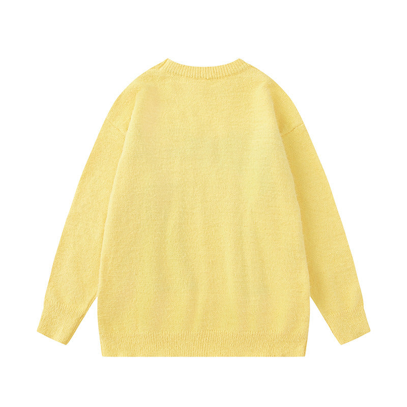 Kitten Round Neck Sweater Men