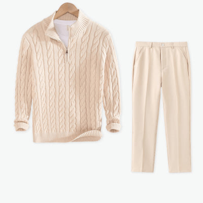 Sweater Loose Zip Pullover Knitting Sweater Coat Men