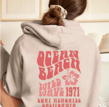 Thread Hoodie Printed Embroidered Sweater Women